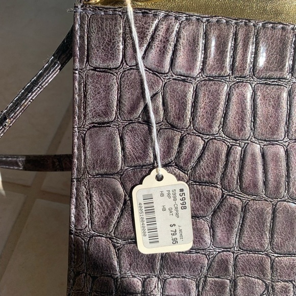 NWT J. Renee Gray/Silver Print Bag - Picture 6 of 12